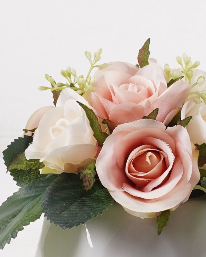 Artificial Flower 16*16*14cm Rose in  ceramic pot GS-06925014 2025JUL YeahFlower is one of Chinese leading OEM manufacturers and exporters , supplying the silk flowers, wholesale artificial trees