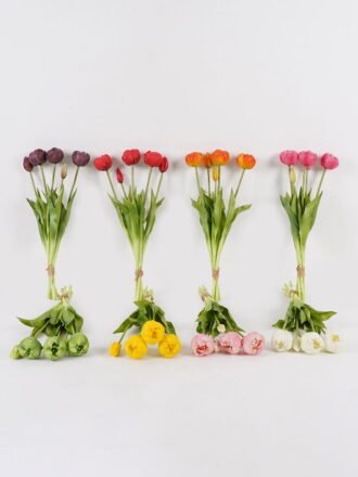 Artificial Flower 21*21*43cm Tulip *5 bundle GS-31325003-R1 2025AUG 3,000+ sqm showroom with thousands of artificial flowers, plants & trees ready for global sourcing.