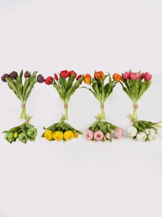 Artificial Flower 21*21*30cm Tulip *5 bundle GS-31325004-P1 2025AUG 3,000+ sqm showroom with thousands of artificial flowers, plants & trees ready for global sourcing.
