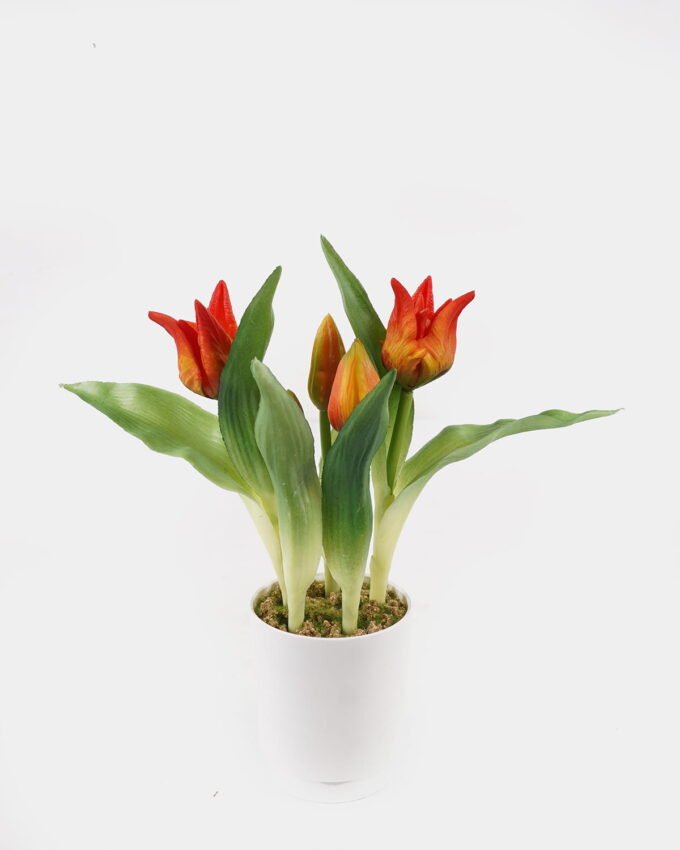Artificial Flower 10*10*25cm Tulipa *5 in pp pot GS-46725059 2025JUL YeahFlower is one of Chinese leading OEM manufacturers and exporters , supplying the silk flowers, wholesale artificial trees