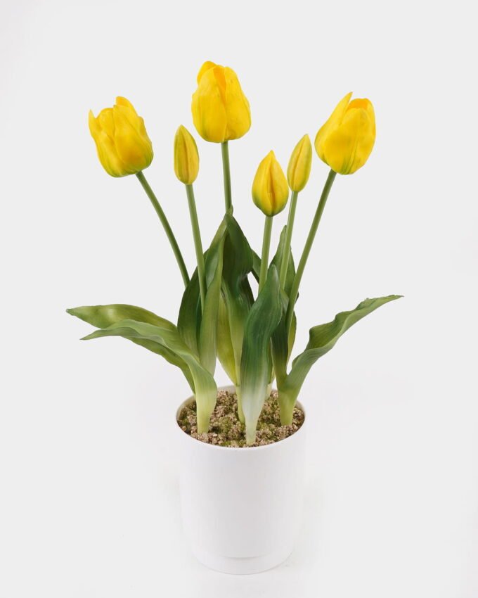 Artificial Flower 23*23*40cm Tulipa *6 in pp pot GS-46725058 2025JUL YeahFlower is one of Chinese leading OEM manufacturers and exporters , supplying the silk flowers, wholesale artificial trees
