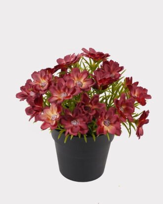Artificial Flower 17*17*18cm Wild flower in PP pot GS-03325005-R2 2025JUL YeahFlower is one of Chinese leading OEM manufacturers and exporters , supplying the silk flowers, wholesale artificial trees