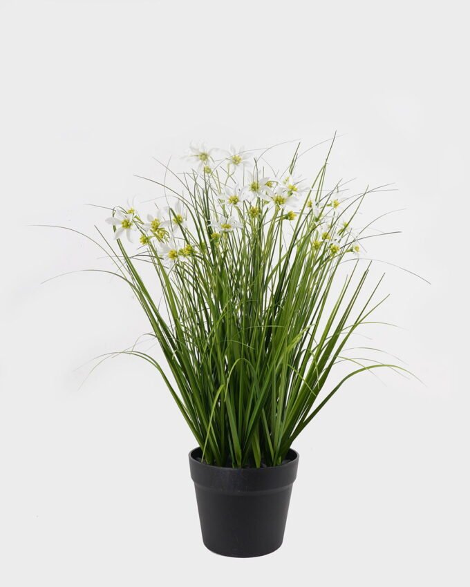 Artificial Grass 35*35*58cm Bush lily in PP pot GS-29425033 2025JUL YeahFlower is one of Chinese leading OEM manufacturers and exporters , supplying the silk flowers, wholesale artificial trees