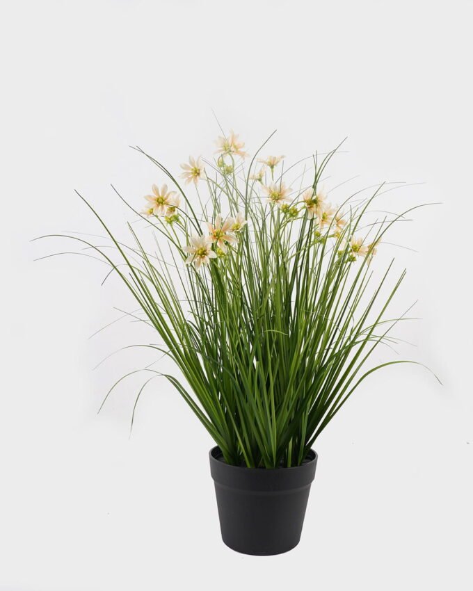 Artificial Grass 35*35*58cm Bush lily in PP pot GS-29425033 2025JUL YeahFlower is one of Chinese leading OEM manufacturers and exporters , supplying the silk flowers, wholesale artificial trees