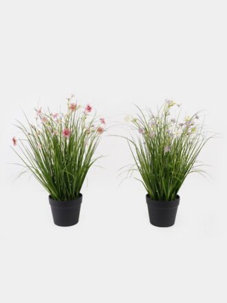 Artificial Grass 28*28*35cm Chrysanthemum in PP pot GS-29425038 2025JUL 3,000+ sqm showroom with thousands of artificial flowers, plants & trees ready for global sourcing.