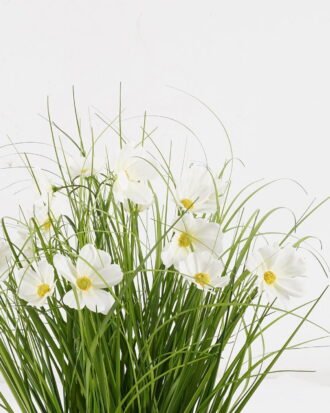 Artificial Grass 35*35*58cm Flower in PP pot GS-29425031-W1 2025JUL YeahFlower is one of Chinese leading OEM manufacturers and exporters , supplying the silk flowers, wholesale artificial trees