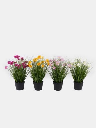 Artificial Grass 23*23*35cm Frangipani in PP pot GS-29425030 2025JUL 3,000+ sqm showroom with thousands of artificial flowers, plants & trees ready for global sourcing.