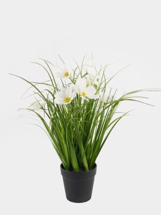 Artificial Grass 35*35*58cm Bush lily in PP pot GS-29425033 2025JUL 3,000+ sqm showroom with thousands of artificial flowers, plants & trees ready for global sourcing.