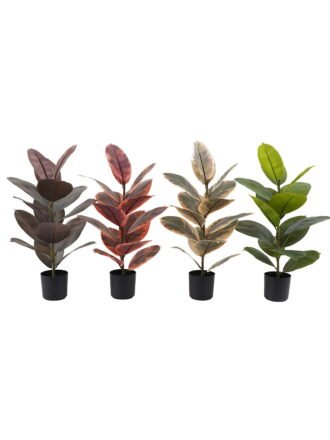 Artificial Table Plants 22*22*37cm Mini rubber tree in PP Pot/7 lvs GS-72825004 2025SEP 3,000+ sqm showroom with thousands of artificial flowers, plants & trees ready for global sourcing.