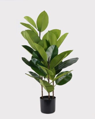 Artificial Tree 46*46*100cm Rubber tree *3 in PP Pot GS-51125001 2025JUL YeahFlower is one of Chinese leading OEM manufacturers and exporters , supplying the silk flowers, wholesale artificial trees