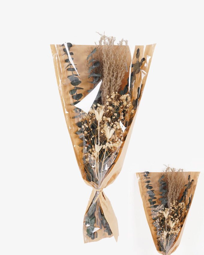 Dried Flowers 19*19*50cm Semi-paper translucent bouquet  bundle GS-56625039 2025AUG YeahFlower is one of Chinese leading OEM manufacturers and exporters , supplying the silk flowers, wholesale artificial trees