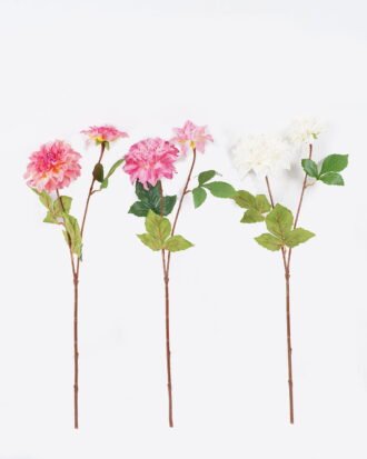 Artificial Flower 18*18*60cm Dahlia *2 moist real touch single stem GS-46123004