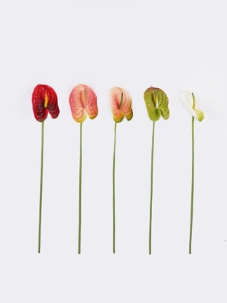 Artificial Flower 15*69cm Flamingo flower single stem GS-50525050-W1 2025Oct 3,000+ sqm showroom with thousands of artificial flowers, plants & trees ready for global sourcing.