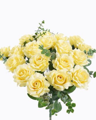 Artificial Flower ROSE *18 bush GS-36623060-Y1 2025Oct YeahFlower is one of Chinese leading OEM manufacturers and exporters , supplying the silk flowers, wholesale artificial trees