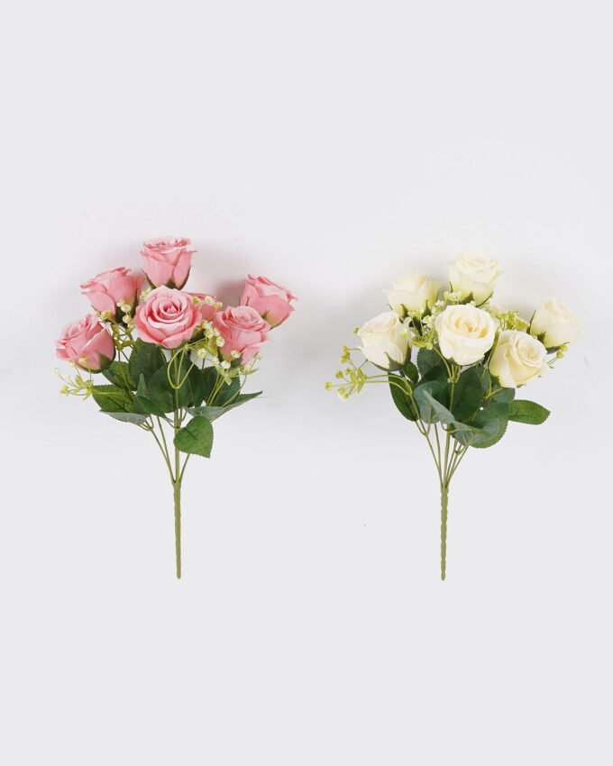 Artificial Flower 23*23*34cm Rose *7 bush GS-74225005-RST 2025Oct YeahFlower is one of Chinese leading OEM manufacturers and exporters , supplying the silk flowers, wholesale artificial trees