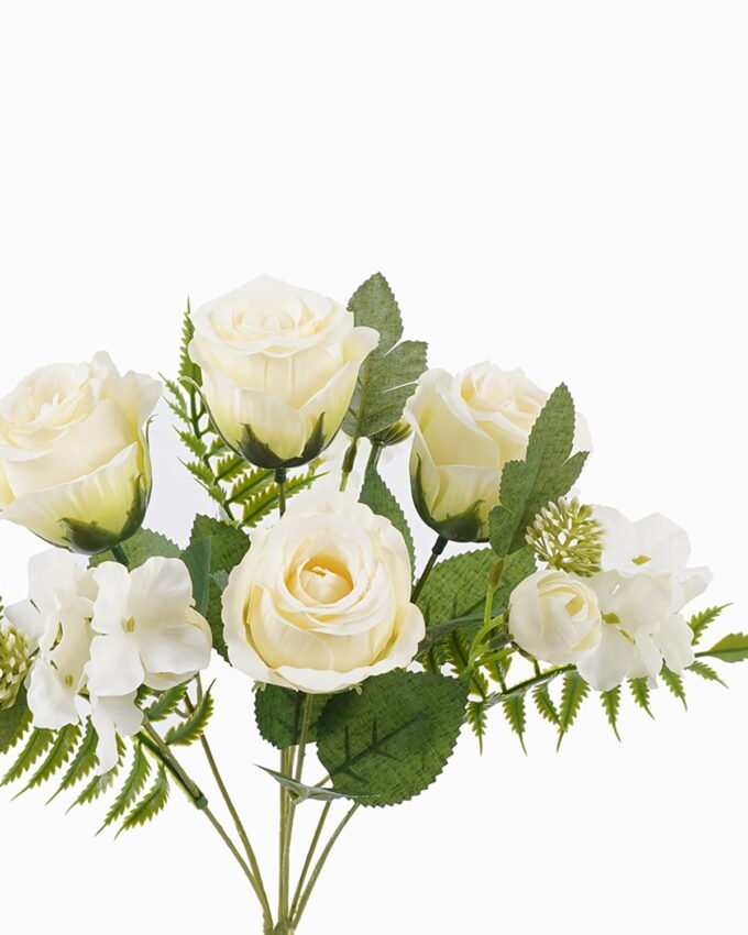 Artificial Flower 22*22*33cm Rose *7 bush GS-74225008-RST-W1 2025Oct YeahFlower is one of Chinese leading OEM manufacturers and exporters , supplying the silk flowers, wholesale artificial trees