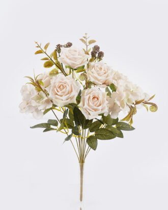 Artificial Flower 21*21*52cm  Rose autumn *11  bush GS-46525002-W1 2025Oct YeahFlower is one of Chinese leading OEM manufacturers and exporters , supplying the silk flowers, wholesale artificial trees