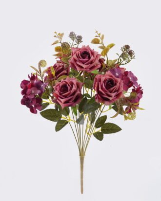 Artificial Flower 21*21*52cm  Rose autumn *11  bush GS-46525002-Z1 2025Oct YeahFlower is one of Chinese leading OEM manufacturers and exporters , supplying the silk flowers, wholesale artificial trees