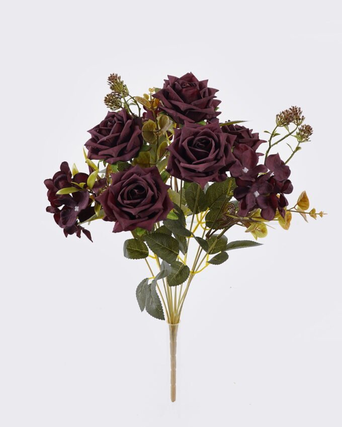 Artificial Flower 21*21*52cm  Rose autumn *11  bush GS-46525002 2025Oct 3,000+ sqm showroom with thousands of artificial flowers, plants & trees ready for global sourcing.