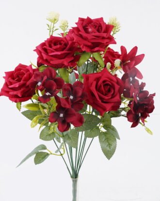 Artificial Flower 21*21*49cm  Rose spring *11  bush GS-46525001-O1 2025Oct YeahFlower is one of Chinese leading OEM manufacturers and exporters , supplying the silk flowers, wholesale artificial trees