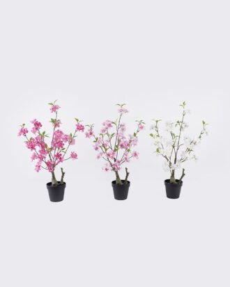 Artificial Table Plants 33*33*60cm Sakura in pp pot GS-15425015CT 2025SEP YeahFlower is one of Chinese leading OEM manufacturers and exporters , supplying the silk flowers, wholesale artificial trees