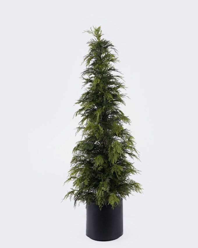 Artificial Tree 50*50*155cm Cypress tree in PP pot GS-10625001CT 2025SEP YeahFlower is one of Chinese leading OEM manufacturers and exporters , supplying the silk flowers, wholesale artificial trees