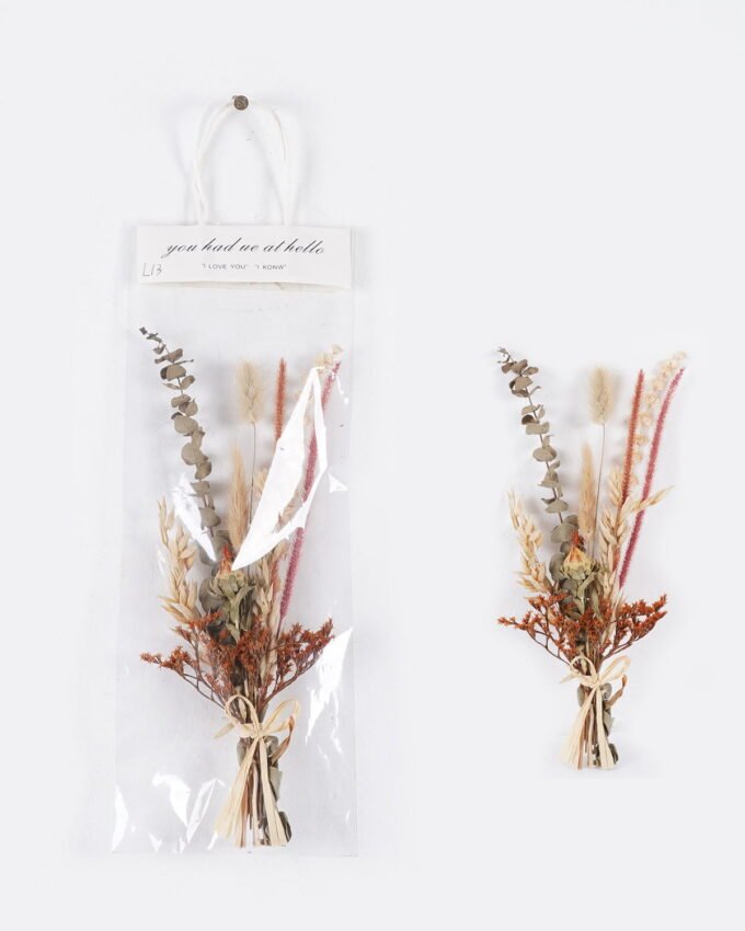 Dried Flowers 12*12*33cm Bouquet in bag bundle GS-56625007 2025Oct 3,000+ sqm showroom with thousands of artificial flowers, plants & trees ready for global sourcing.
