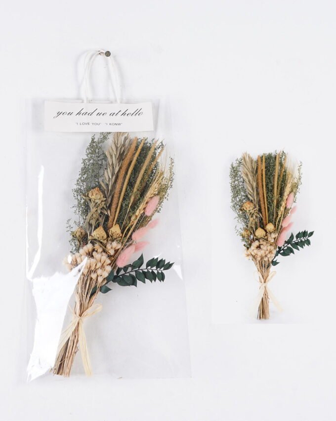 Dried Flowers 16*16*43cm Bouquet in bag bundle GS-56625009 2025Oct 3,000+ sqm showroom with thousands of artificial flowers, plants & trees ready for global sourcing.
