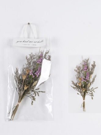 Dried Flowers 16*16*43cm Bouquet in bag bundle GS-56625017 2025Oct 3,000+ sqm showroom with thousands of artificial flowers, plants & trees ready for global sourcing.