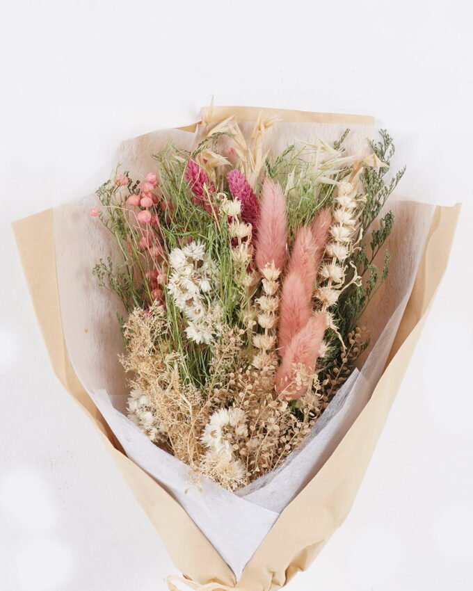 Dried Flowers 20*20*40cm Dried flower bouquet GS-56625069-RST 2025Oct YeahFlower is one of Chinese leading OEM manufacturers and exporters , supplying the silk flowers, wholesale artificial trees