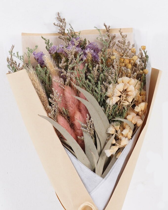 Dried Flowers 20*20*40cm Dried flower bouquet GS-56625070-RST 2025Oct YeahFlower is one of Chinese leading OEM manufacturers and exporters , supplying the silk flowers, wholesale artificial trees