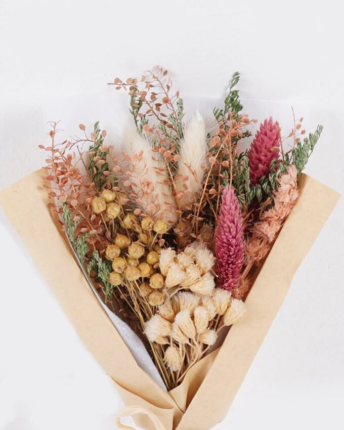 Dried Flowers 15*15*20cm Dried flower bouquet GS-56625079-RST 2025Oct YeahFlower is one of Chinese leading OEM manufacturers and exporters , supplying the silk flowers, wholesale artificial trees