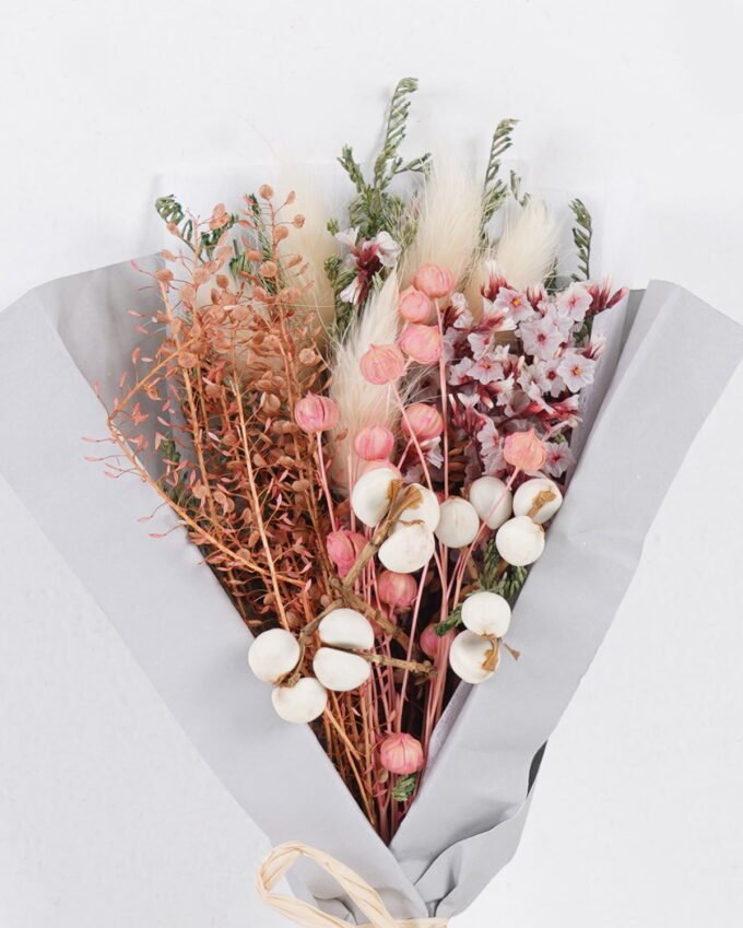 Dried Flowers 15*15*20cm Dried flower bouquet GS-56625080-RST 2025Oct YeahFlower is one of Chinese leading OEM manufacturers and exporters , supplying the silk flowers, wholesale artificial trees