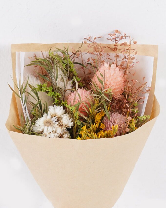 Dried Flowers 10*10*18cm Dried flower bouquet GS-56625083-RST 2025Oct YeahFlower is one of Chinese leading OEM manufacturers and exporters , supplying the silk flowers, wholesale artificial trees