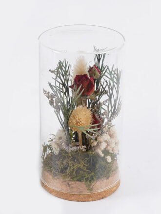 Dried Flowers 8.5*8.5*15cm Dried flower in glass GS-56625055-RST 2025Oct 3,000+ sqm showroom with thousands of artificial flowers, plants & trees ready for global sourcing.