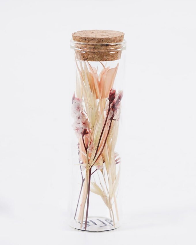 Dried Flowers 3*3*10cm Dried flower in glass GS-56625057-RST 2025Oct YeahFlower is one of Chinese leading OEM manufacturers and exporters , supplying the silk flowers, wholesale artificial trees