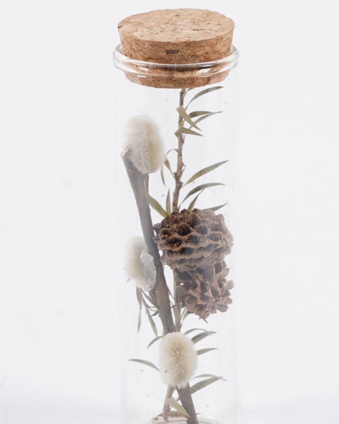 Dried Flowers 3*3*10cm Dried flower in glass GS-56625060-RST 2025Oct YeahFlower is one of Chinese leading OEM manufacturers and exporters , supplying the silk flowers, wholesale artificial trees