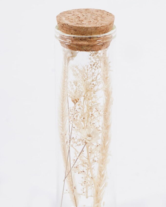 Dried Flowers 3*3*10cm Dried flower in glass GS-56625061-RST 2025Oct YeahFlower is one of Chinese leading OEM manufacturers and exporters , supplying the silk flowers, wholesale artificial trees