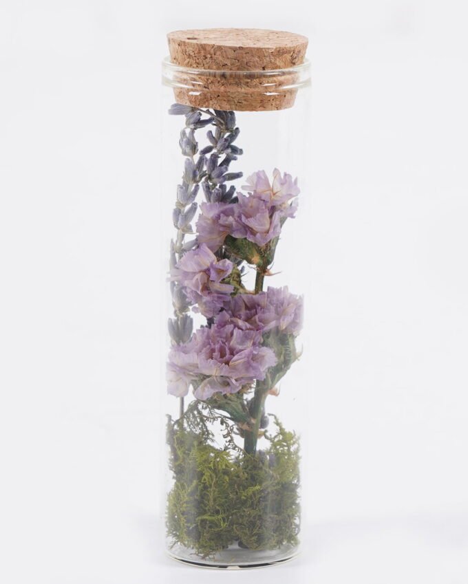 Dried Flowers 3*3*10cm Dried flower in glass GS-56625062-RST 2025Oct YeahFlower is one of Chinese leading OEM manufacturers and exporters , supplying the silk flowers, wholesale artificial trees