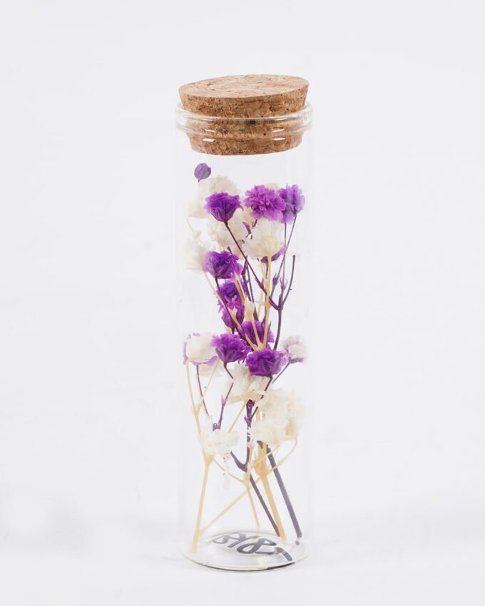 Dried Flowers 3*3*10cm Dried flower in glass GS-56625063-RST 2025Oct YeahFlower is one of Chinese leading OEM manufacturers and exporters , supplying the silk flowers, wholesale artificial trees
