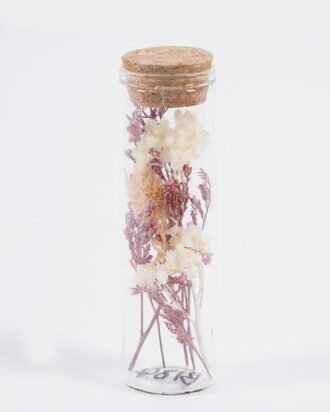 Dried Flowers 3*3*10cm Dried flower in glass GS-56625065-RST 2025Oct YeahFlower is one of Chinese leading OEM manufacturers and exporters , supplying the silk flowers, wholesale artificial trees