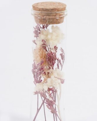 Dried Flowers 3*3*10cm Dried flower in glass GS-56625065-RST 2025Oct YeahFlower is one of Chinese leading OEM manufacturers and exporters , supplying the silk flowers, wholesale artificial trees