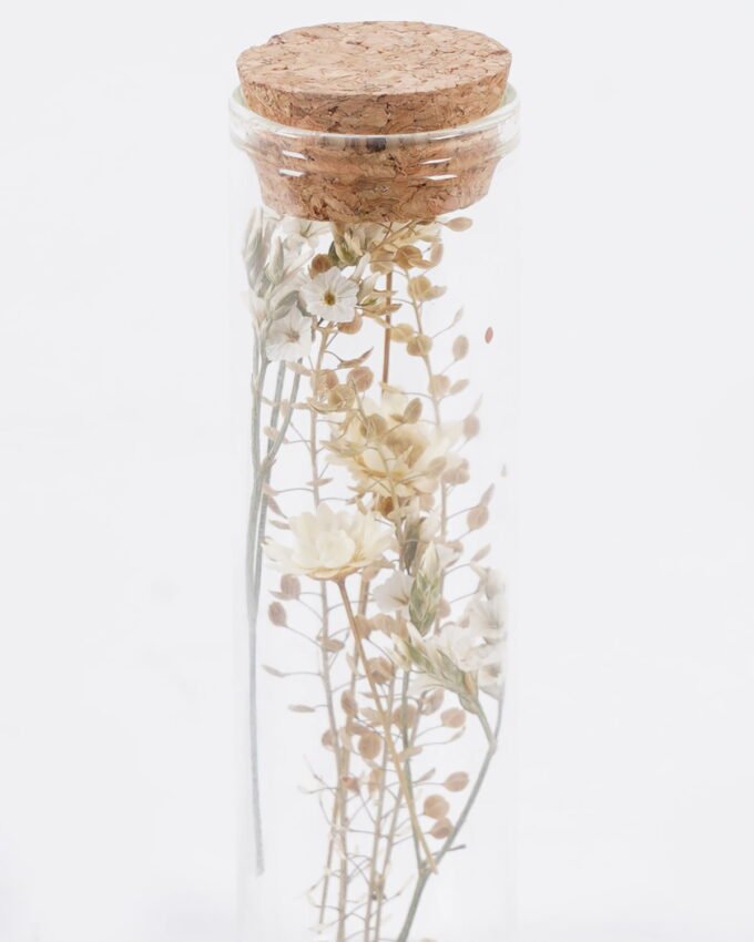 Dried Flowers 3*3*10cm Dried flower in glass GS-56625067-RST 2025Oct YeahFlower is one of Chinese leading OEM manufacturers and exporters , supplying the silk flowers, wholesale artificial trees