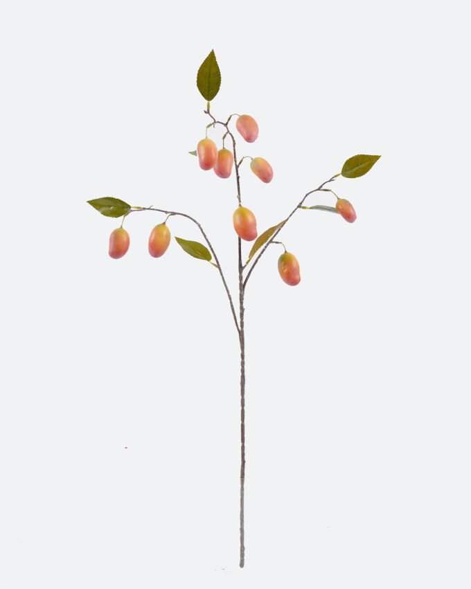 Artificial Branch fruit 20*20*85cm  Mango  *9  single stem GS-77625012-O1 2026Feb YeahFlower is one of Chinese leading OEM manufacturers and exporters , supplying the silk flowers, wholesale artificial trees
