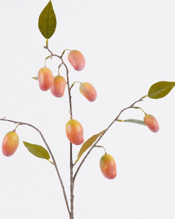 Artificial Branch fruit 20*20*85cm  Mango  *9  single stem GS-77625012-O1 2026Feb YeahFlower is one of Chinese leading OEM manufacturers and exporters , supplying the silk flowers, wholesale artificial trees