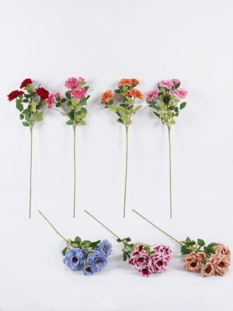 Artificial Flower 22*22*82cm Chinese Rose single stem(real touch) GS-71625012-P1 2026Jan 3,000+ sqm showroom with thousands of artificial flowers, plants & trees ready for global sourcing.