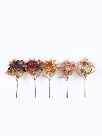 Artificial Flower 17*17*63cm China rose *3 single stem GS-58825018-W1 2025Dec 3,000+ sqm showroom with thousands of artificial flowers, plants & trees ready for global sourcing.