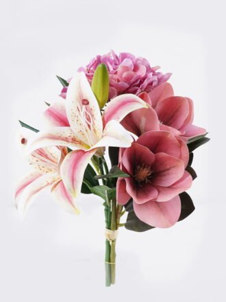 Artificial Flower 20*20*37cm Hydrangea Lily Magnolia *4 bundle GS-64925030-G1 2026Jan 3,000+ sqm showroom with thousands of artificial flowers, plants & trees ready for global sourcing.