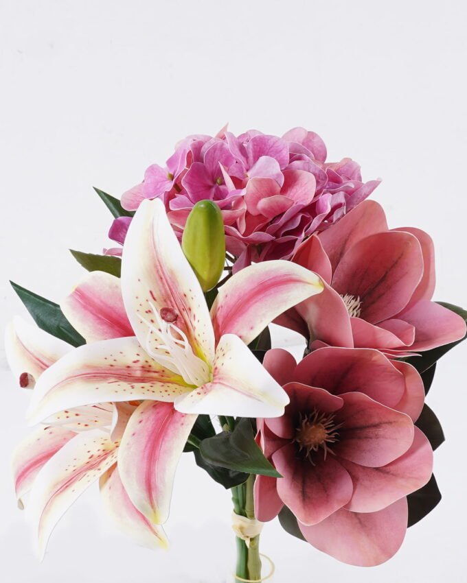 Artificial Flower 20*20*37cm Hydrangea Lily Magnolia *4 bundle GS-64925030-P2 2026Jan YeahFlower is one of Chinese leading OEM manufacturers and exporters , supplying the silk flowers, wholesale artificial trees