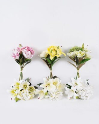Artificial Flower 20*20*37cm Hydrangea Lily Magnolia *4 bundle GS-64925030-W1 2026Jan YeahFlower is one of Chinese leading OEM manufacturers and exporters , supplying the silk flowers, wholesale artificial trees
